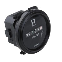 Round Hour Meter Mechanical Timer For Boat Car Truck Traffic AC-DC 6V to 80V