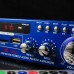 12V/220V Card Remote Amplifier / FM Power Memory Song Cycle / TAD7377 Tube Amplifier HIFI (Black/Blue Color + Car Power Line)