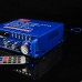 12V/220V Card Remote Amplifier / FM Power Memory Song Cycle / TAD7377 Tube Amplifier HIFI (Black/Blue Color + Car Power Line)