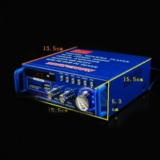 12V/220V Card Remote Amplifier / FM Power Memory Song Cycle / TAD7377 Tube Amplifier HIFI (Black Color + Microphone Port)