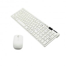 White 2.4G Optical Wireless Keyboard and Mouse USB Receiver Kit For PC Netbook