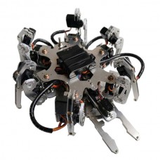 Aluminium Hexapod Robotics Spider Six 6DOF Biped Robot Frame Kit with Clamper Gripper