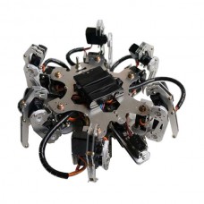 Aluminium Hexapod Robotics Spider 6DOF Biped Robot Frame Kit w/ 24CH Controller Servo Receiver