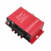 Mini Amplifier MA-170 Mini Aluminum Alloy 2-Channel Hi-Fi Stereo Home Amplifier Red DC 12V 