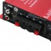 Mini Amplifier MA-170 Mini Aluminum Alloy 2-Channel Hi-Fi Stereo Home Amplifier Red DC 12V 