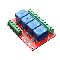 KLR 4 Channel Relay Module Expansion Module Low Level Dual Terminals Dual Layer PCB 5/12/24V Power