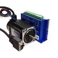 57 Round Brushless Servo Motor 24V 120W + DC Power Supply Servo Motor Driver AC Output Graving Machine Servo Combo