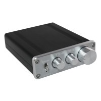 FeiXiang FX-502E 2 x 68W 2 Channel Digital Amplifier LM1036 Tone TDA7498L - Black + Silver