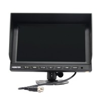 9" Inch Waterproof Monitor Display 2 Channel 9001-2 w/ Touch Button High Definition for Car Bus Use
