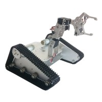 White Robo-Soul TK-400 Creeper Truck Chassis Crawler RC Robot Base Kit w/ 4DOF Camera PTZ MG996R Servo