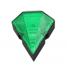 Green Cycling Bike Bicycle Diamond 8 LED Tail Light Rear 2 Laser Lamp Waterproof