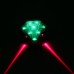 Green Cycling Bike Bicycle Diamond 8 LED Tail Light Rear 2 Laser Lamp Waterproof