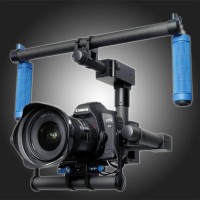 TZT Handheld Carbon Fiber 2 Axis Gimbal Handle W/ Motor for DSLR Camera 5D2 5D3 D800