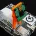 3D Printer PLA Model Fixed Bracket Holder Orange for Raspberry Pi Camera Use