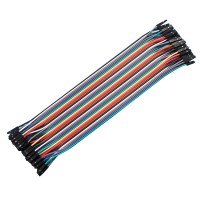 5PCS 40P Color Dupont Line Winding Displacement Dual Head 1P to 1P Plastic Cover 20cm 40 Lines