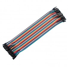 5PCS 40P Color Dupont Line Winding Displacement Dual Head 1P to 1P Plastic Cover 20cm 40 Lines