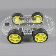 4WD Smart Car Chassis Robotic Car Magnetic Motor Dtection Obstacles Avoidance RC for Competition