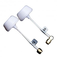 L Type RP-SMA 5.8G TX RX DJI Transmitter Receiver Clover Leaf Mushroom Antenna White for FPV