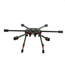 TF690 FY680  Double C Buckle Hexa Carbon Fiber Folding Frame Kit /w Landing Skid Kit for FPV Photography