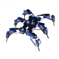 Mini 6 Leg 18 DOF Robot Black RC Spider Robot Bracket Stent Accessory (No Servo)