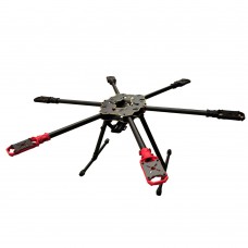 HML S680 Hummingbird Quick Install Carbon Fiber Folding Portable Hexacopter Frame Kit Surpass 650 XA650