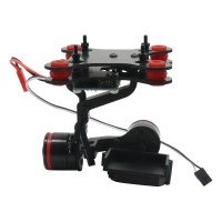 2-Axis CNC Aluminum Gopro Hero3 Brushless Camera Mount Gimbal PTZ w/ 2 pcs Motors for Gopro3 Aerial Photography 