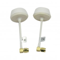 L Type SMA 5.8G TX RX DJI Transmitter Receiver Clover Leaf Mushroom Antenna White for FPV