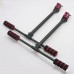 GF-L1B 3K Carbon Fiber Manual Retractable T-shape Landing Gear Skid for FPV Multirotor