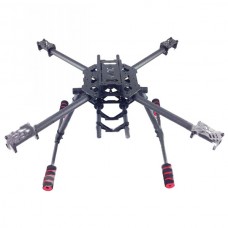 Carbon Fiber Multiaxis Fixed Wing 500mm Quadcopter + Carbon Fiber Tube Folding Landing Gear