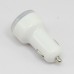 White 2 Port Universal Mini USB Car Charger Adapter for iPad 2 for Samsung P1000 White