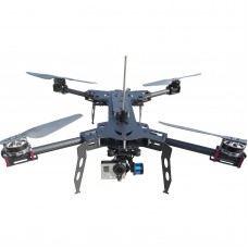 YT007 XC Model XC600 H4 Folding Quadcopter Frame Kit w/ Carbon Fiber Plate Landing Gear