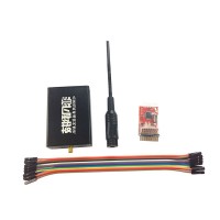 433M FPV16CH Remote Control Transmitter Extend Range Level 10 Power Adjustable Black & Receiver & Antenna 