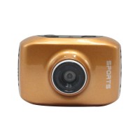 2.0 Touchscreen 720P Action Waterproof Camera 20M 60fps Sports DV Driving Ride Shooting Action Camcorder Golden
