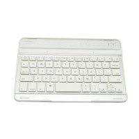 Magnet Aluminum Keyboard Case Mini Ultra Slim Aluminium Bluetooth Keyboard Hard Cover Case for ipad MINI White Silver