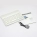 Magnet Aluminum Keyboard Case Mini Ultra Slim Aluminium Bluetooth Keyboard Hard Cover Case for ipad MINI White Silver
