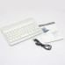 Magnet Aluminum Keyboard Case Mini Ultra Slim Aluminium Bluetooth Keyboard Hard Cover Case for ipad MINI White Silver