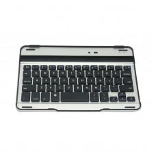 Magnet Aluminum Keyboard Case Mini Ultra Slim Aluminium Bluetooth Keyboard Hard Cover Case for ipad MINI Black Silver