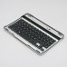 Magnet Aluminum Keyboard Case Mini Ultra Slim Aluminium Bluetooth Keyboard Hard Cover Case for ipad MINI Black Silver