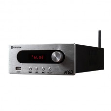 M6D Bluetooth U Disc Fever Digital Large Power Amplifier 2.0 Home Use HIFI Amp Sound Silvery