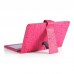 7inch 8inch 9inch 9.7inch Ipad Keyboard Leather Cover for All Pads Rose Red