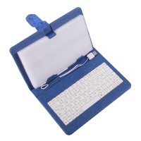 7inch 8inch 9inch 9.7inch Ipad Keyboard Leather Cover for All Pads Dark Blue