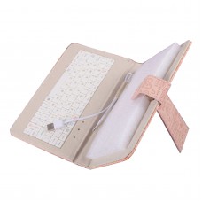 7inch 8inch 9inch 9.7inch Ipad Keyboard Leather Cover for All Pads Light Pink