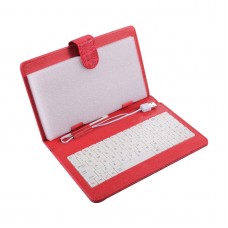 7inch 8inch 9inch 9.7inch Ipad Keyboard Leather Cover for All Pads Bright Red