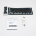 WP002 Universal Portable Storable Revoluble Silicone Wireless Bluetooth Keyboard for iPad 2 iPad 3 iPad 4 Black