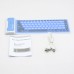 WP002 Universal Portable Storable Revoluble Silicone Wireless Bluetooth Keyboard for iPad 2 iPad 3 iPad 4 Blue