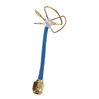 5.8g 3 Blade Clover Leaf Antenna & Skew w/ Straight Type SMA Connector for Audio Video FPV