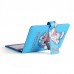 Ipad PC Keyboard Leather Case for All Models of Pad Tablet PC w/ Adjustable Buckle 7" 8" 9" 9.7“ 10” inch Doraemon