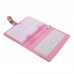 Ipad PC Keyboard Leather Case for All Pad Tablet PC w/ Adjustable Buckle 7" 8" 9" 9.7“ 10” inch Winnie Bear Pink