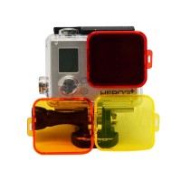 Gopro Hero 3+ Filter Waterproof Case Lens Filter Color Cap Underwater Diving Photography Color Correction Yellow/ Red/ Orange
