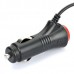 12V Car Cigarette Powered Charger for GPS - Black + Red (3.5mm / 140cm)